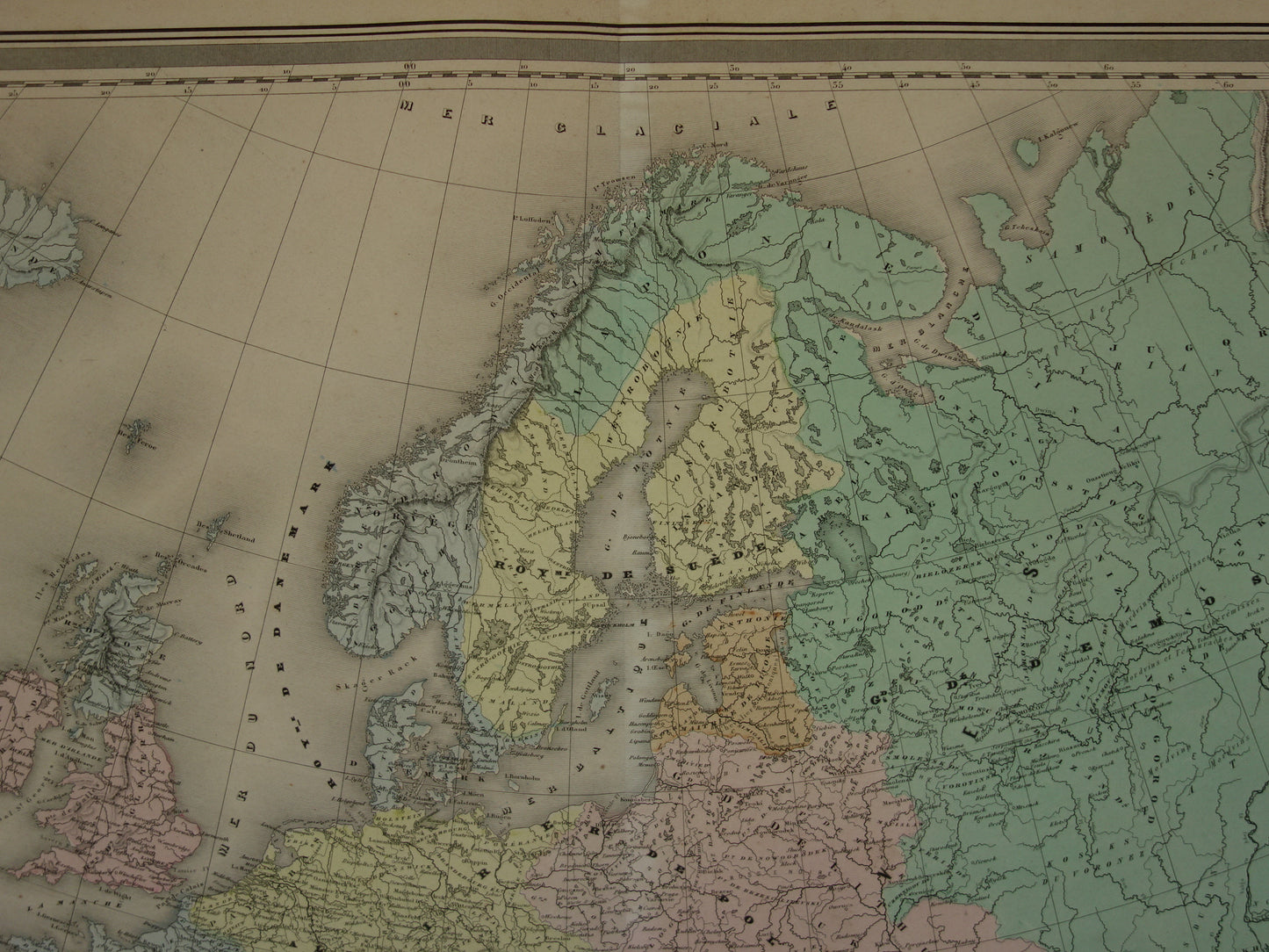 Map of Europe during Emperor Charles V Antique map European continent 16th century vintage maps