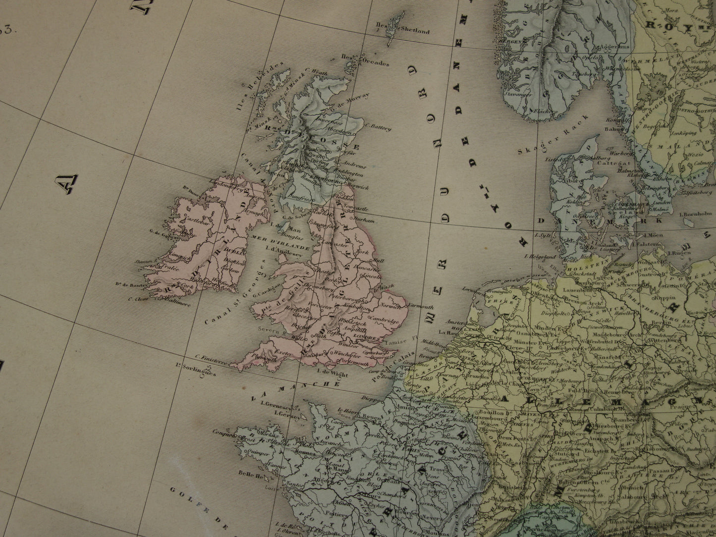 Map of Europe during Emperor Charles V Antique map European continent 16th century vintage maps