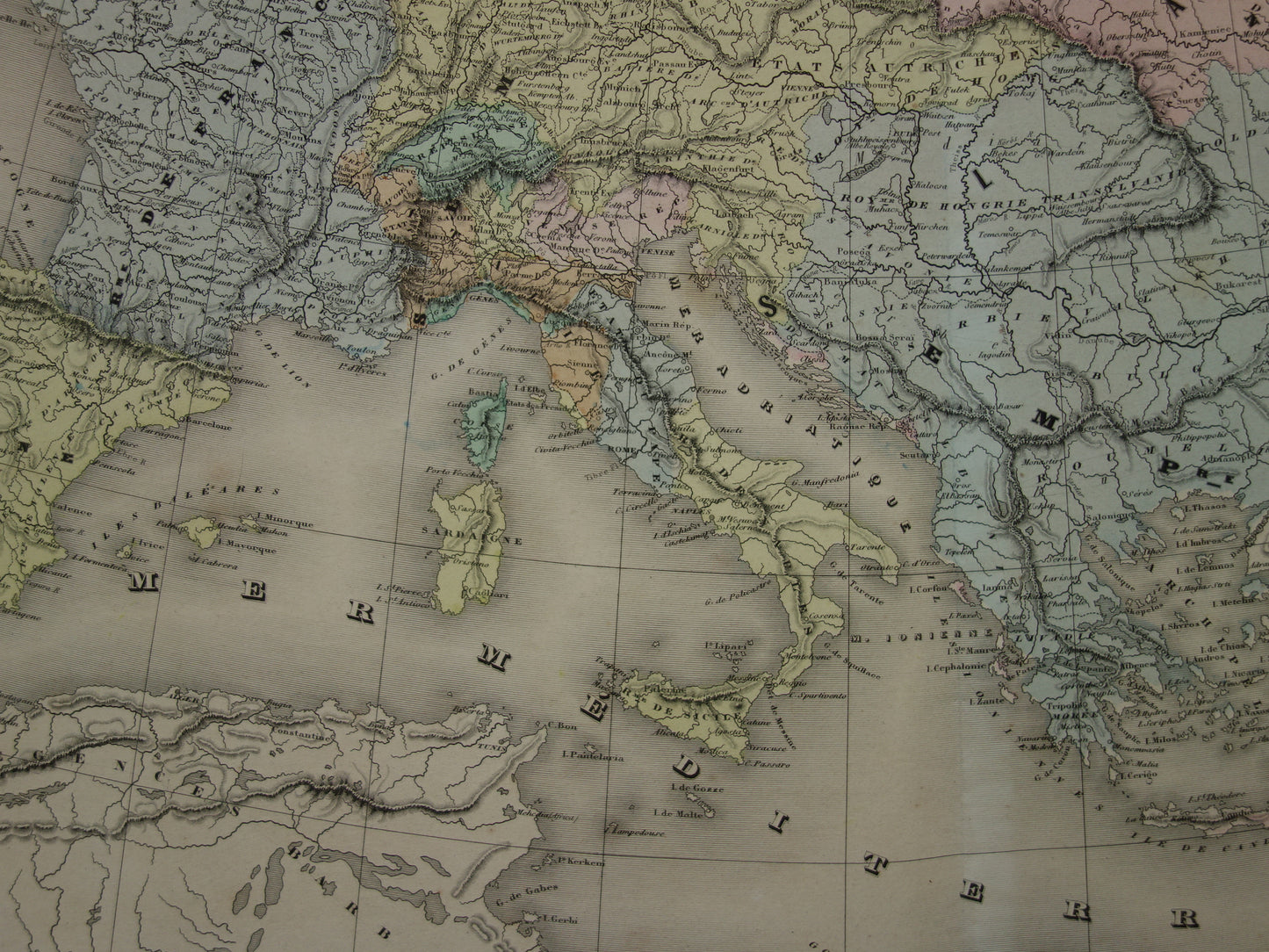 Map of Europe during Emperor Charles V Antique map European continent 16th century vintage maps