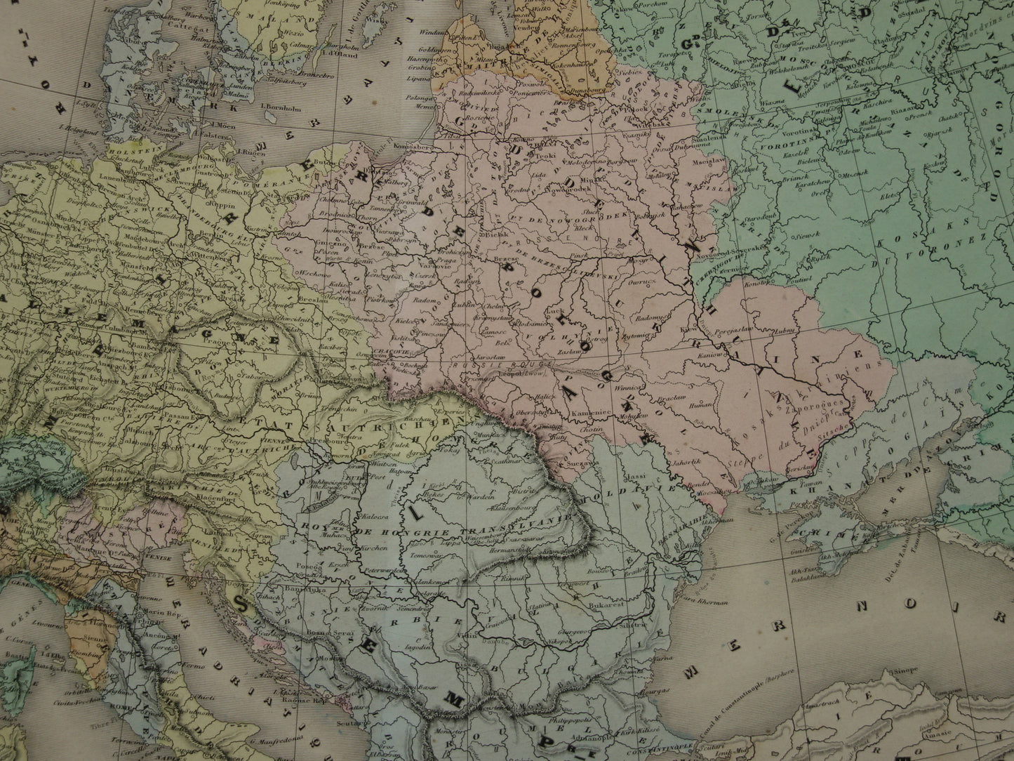 Map of Europe during Emperor Charles V Antique map European continent 16th century vintage maps