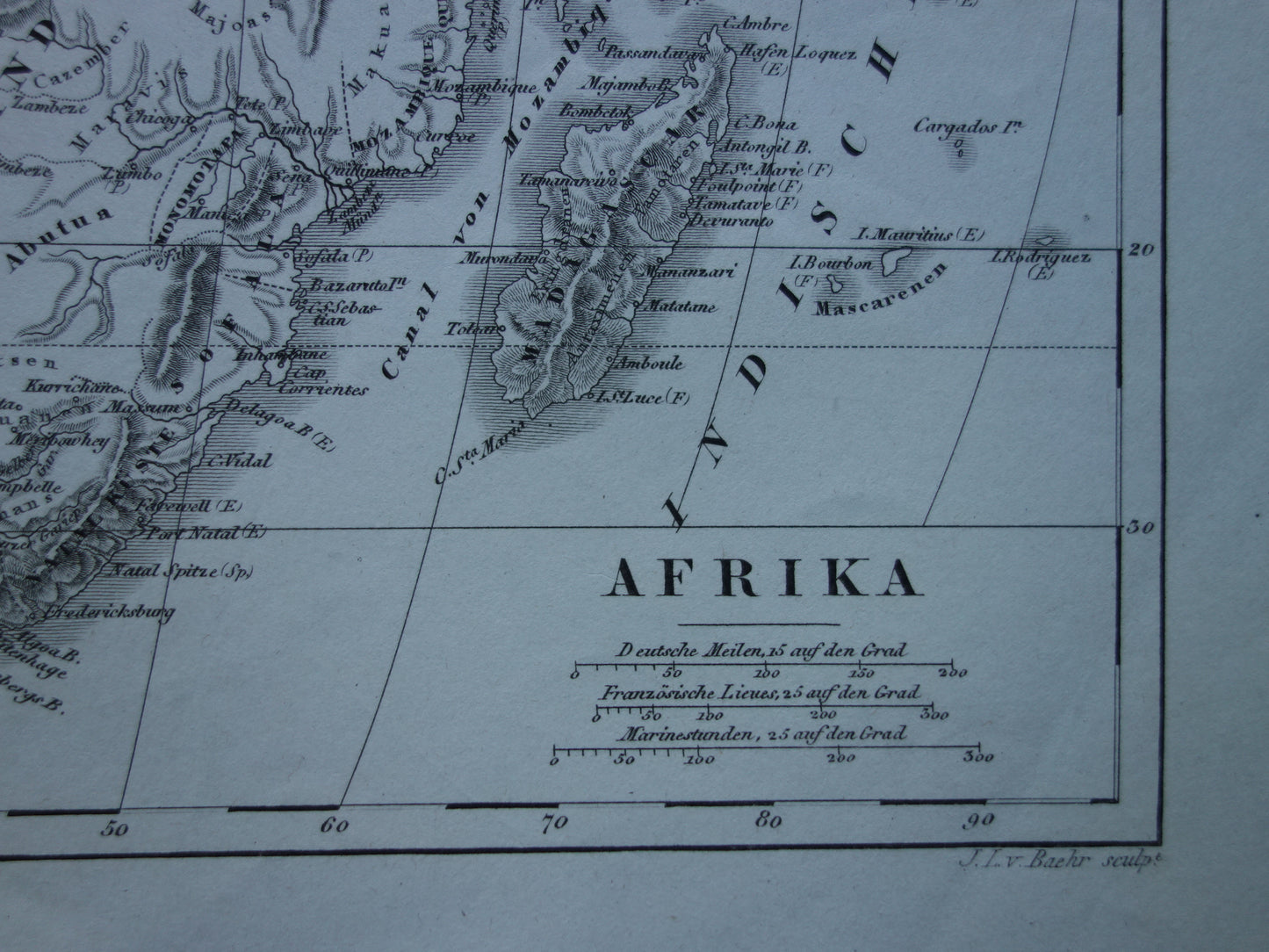 AFRICA antique map of Africa 170+ year old map of continent from 1849 - original vintage historical maps
