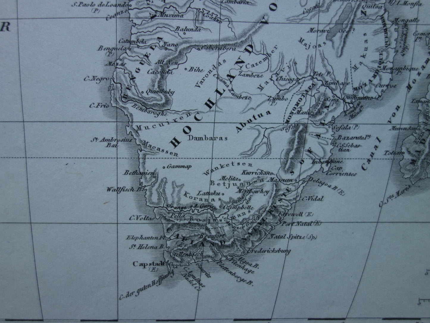 AFRICA antique map of Africa 170+ year old map of continent from 1849 - original vintage historical maps