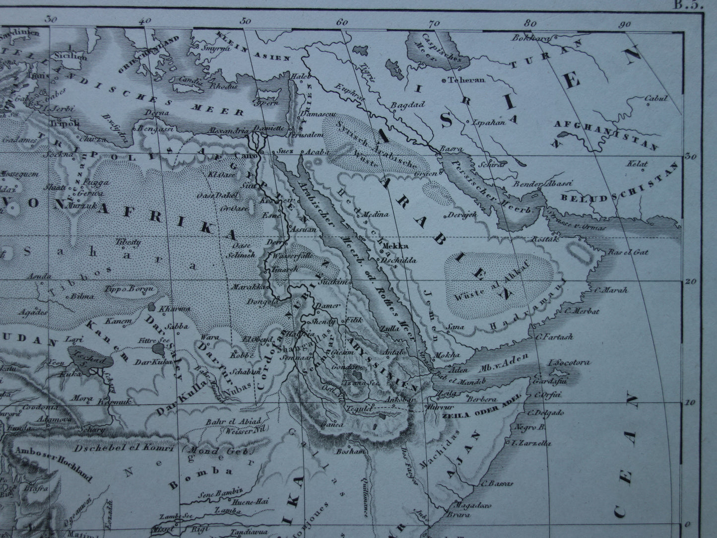 AFRICA antique map of Africa 170+ year old map of continent from 1849 - original vintage historical maps