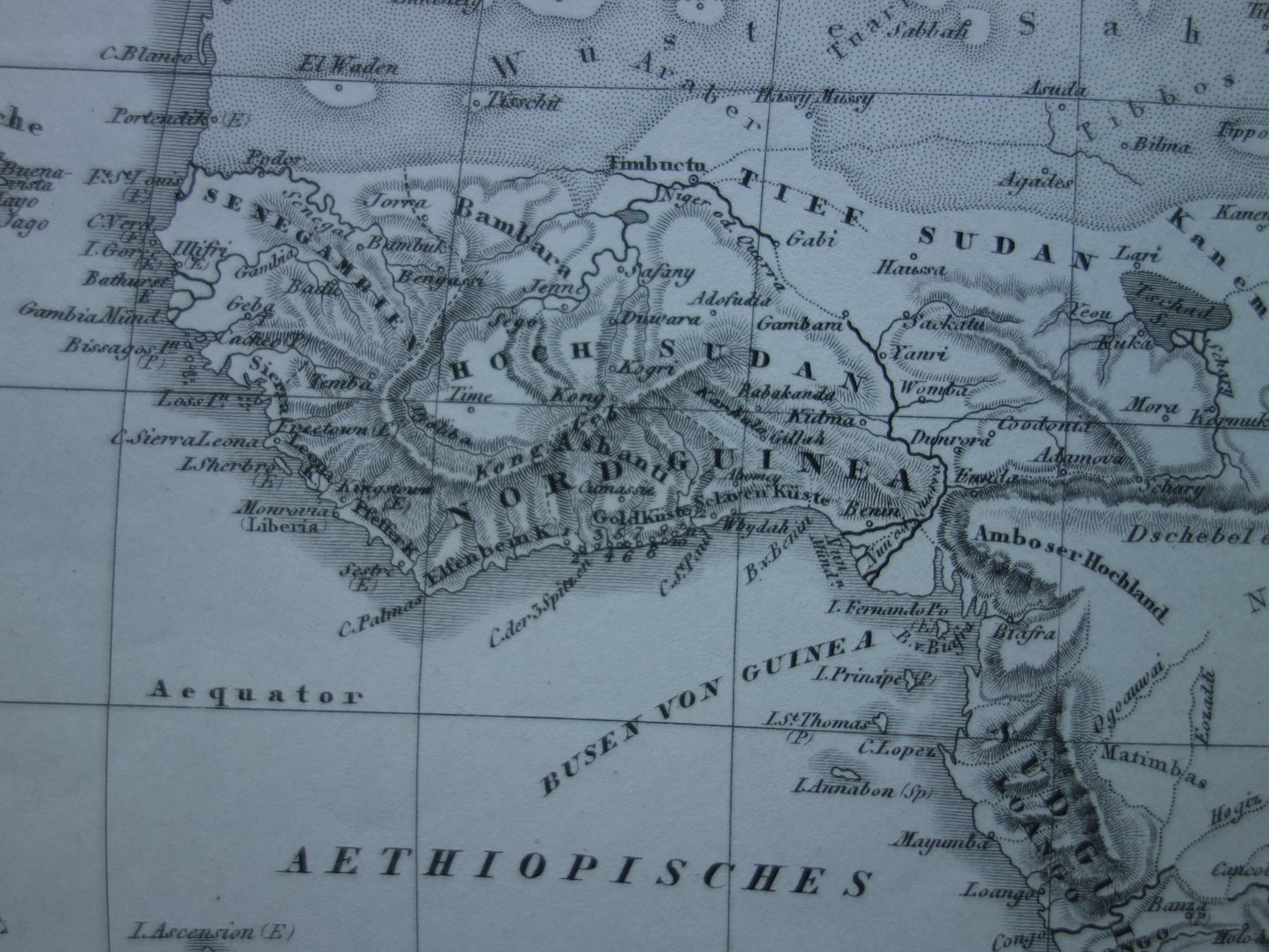 AFRICA antique map of Africa 170+ year old map of continent from 1849 - original vintage historical maps