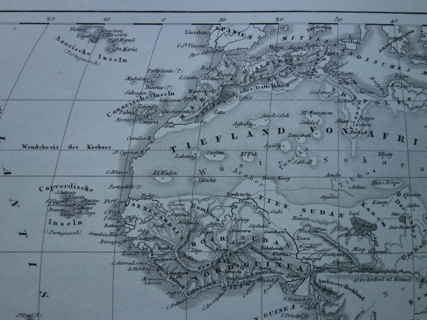 AFRICA antique map of Africa 170+ year old map of continent from 1849 - original vintage historical maps