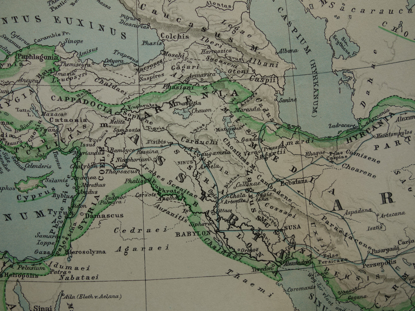 Map of the Empire of Alexander the Great from 1932 - Old Dutch map Macedonian Alexandrian Empire vintage map