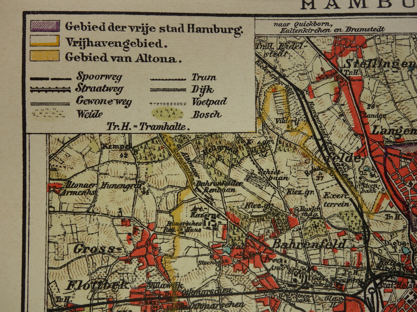 HAMBURG old map of Hamburg Germany from 1908 original antique map vintage map