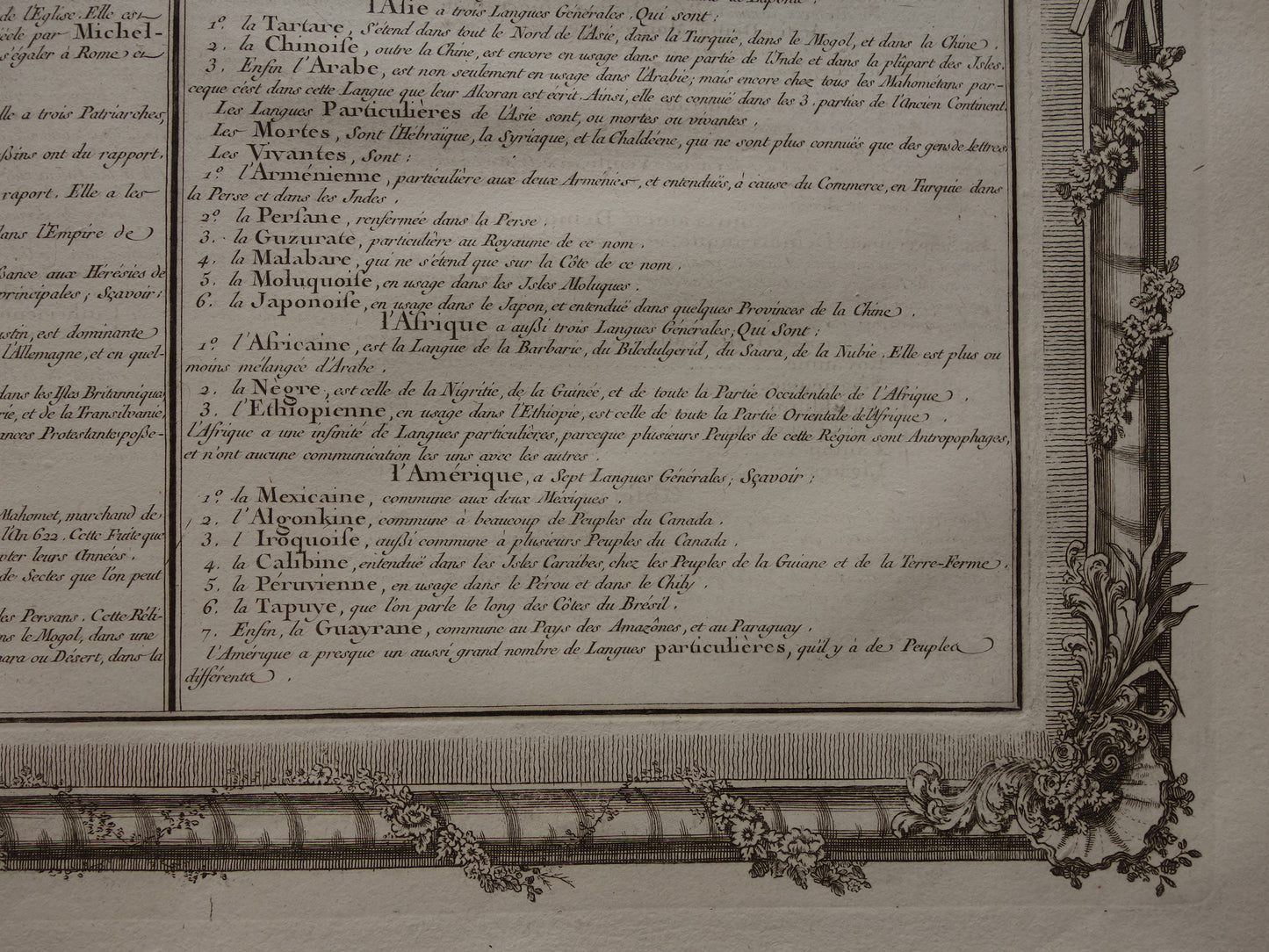 AARDRIJKSKUNDE Set van twee oude Franse prenten over afmeting Aarde Religies Staatsvormen Talen - Originele 260+ jaar oude bij elkaar passende prints