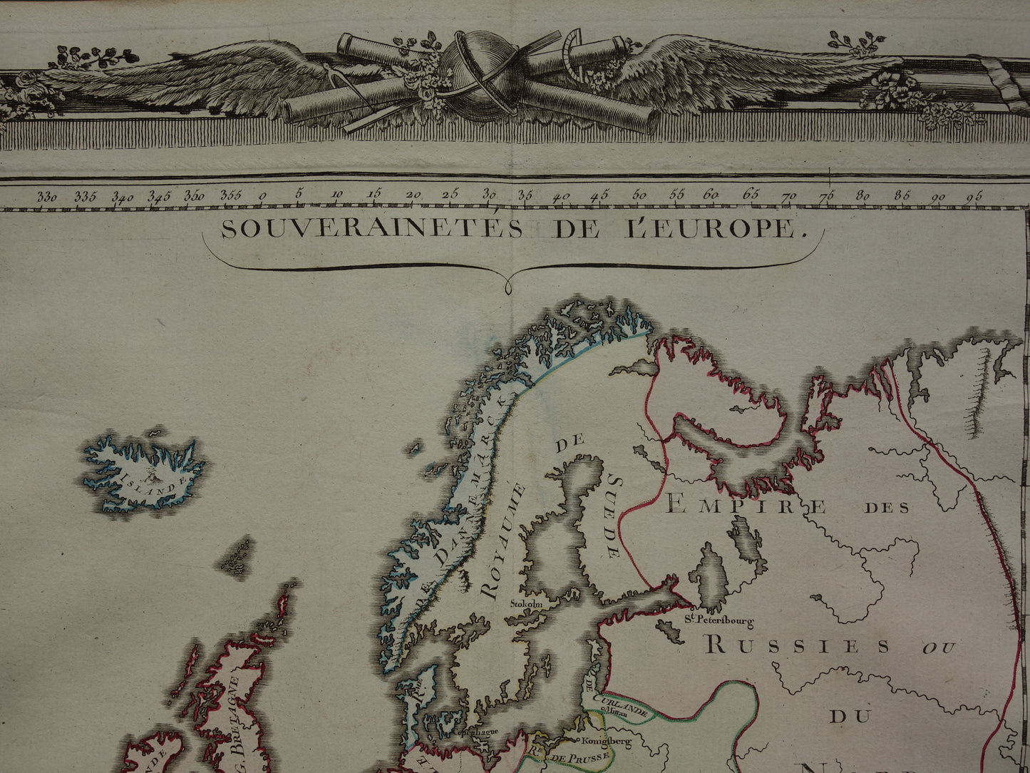 Antique Map of Europe from 1761 Original Old Map Continent Europe Vintage Maps