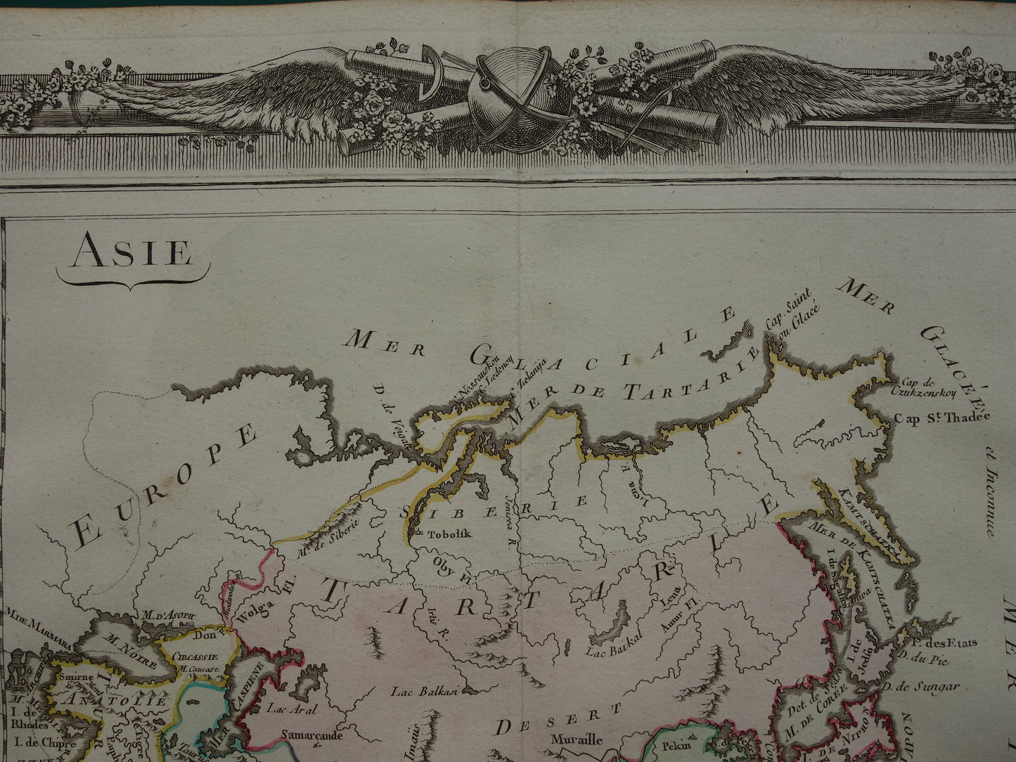 Old Map Asia from 1761 Original Antique Map Continent Asia Vintage Maps