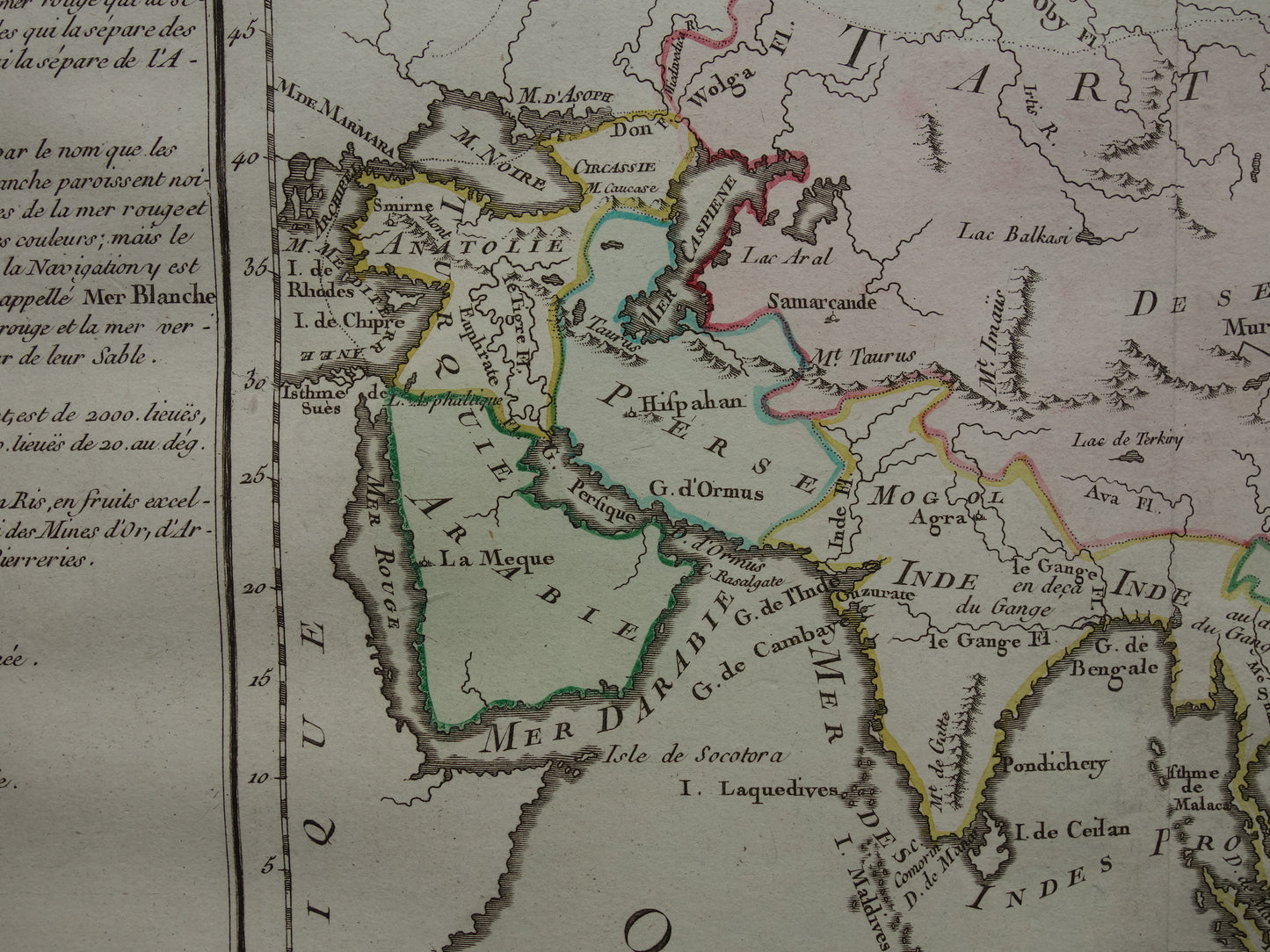 Old Map Asia from 1761 Original Antique Map Continent Asia Vintage Maps