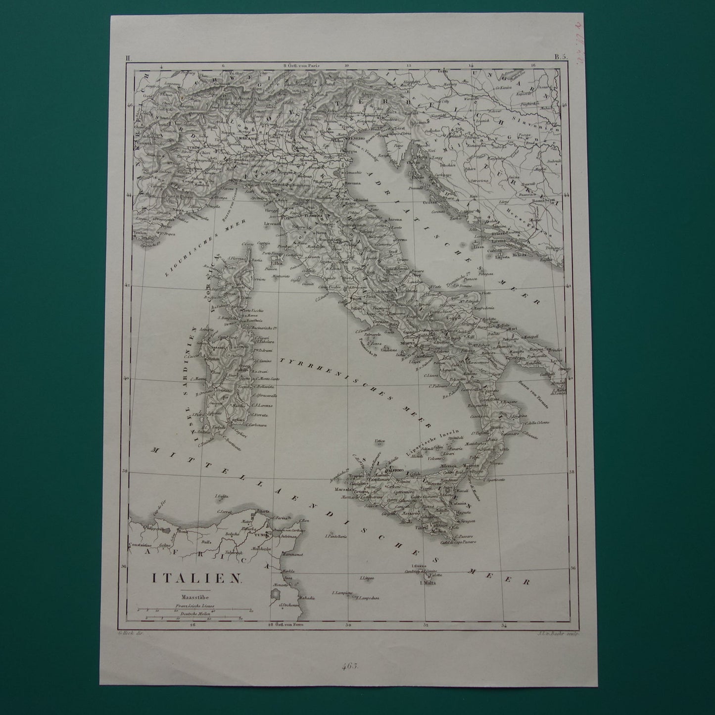 oude kaart van Italie kopen