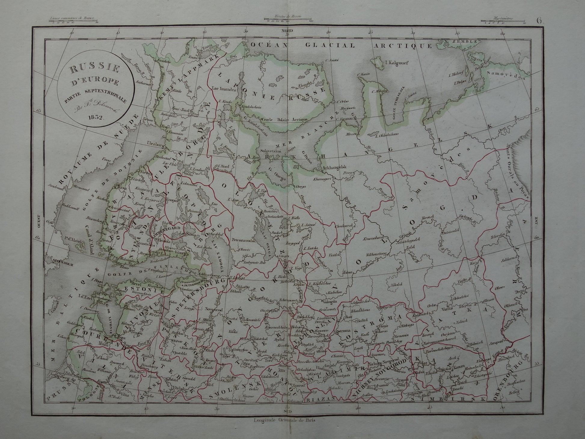  Rusie d'Europe partie septentrionale Delamarche 1833