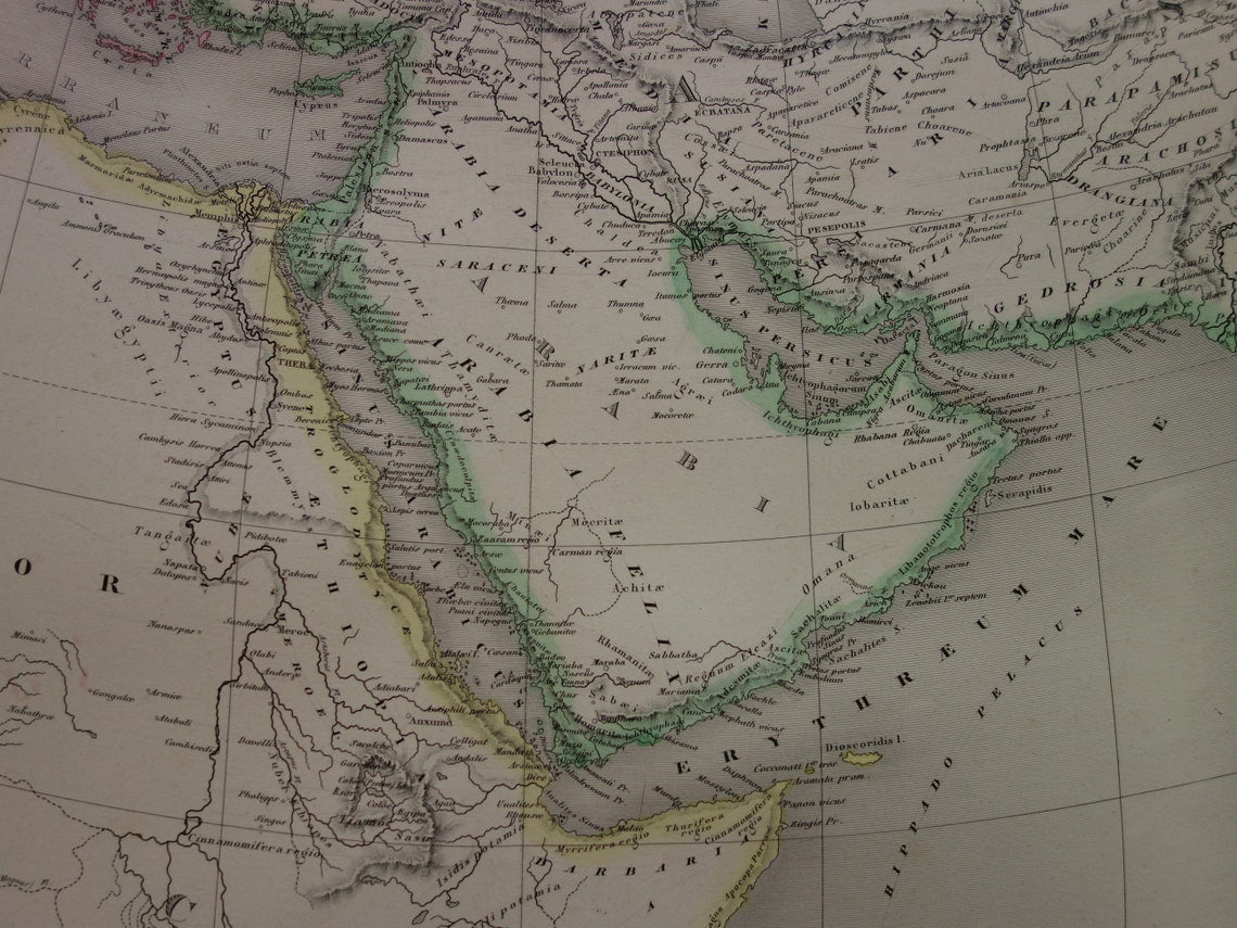 Old World Map of Classical Antiquity 1863 very large map of the world Ptolemy Herodotus