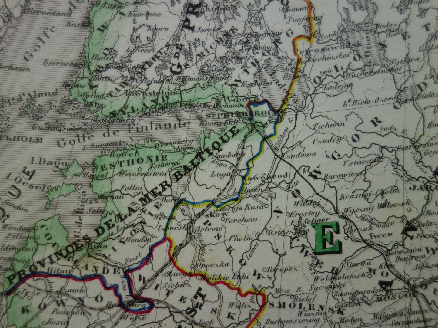Old map of Russia Very large map of European and Asian part of Russian Empire from 1858 Original vintage maps