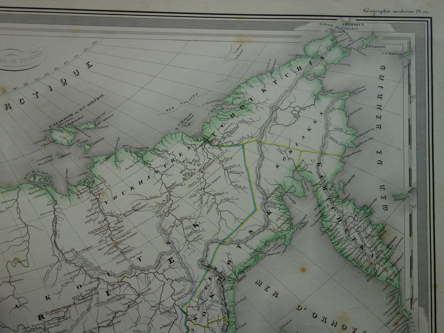 Old map of Russia Very large map of European and Asian part of Russian Empire from 1858 Original vintage maps