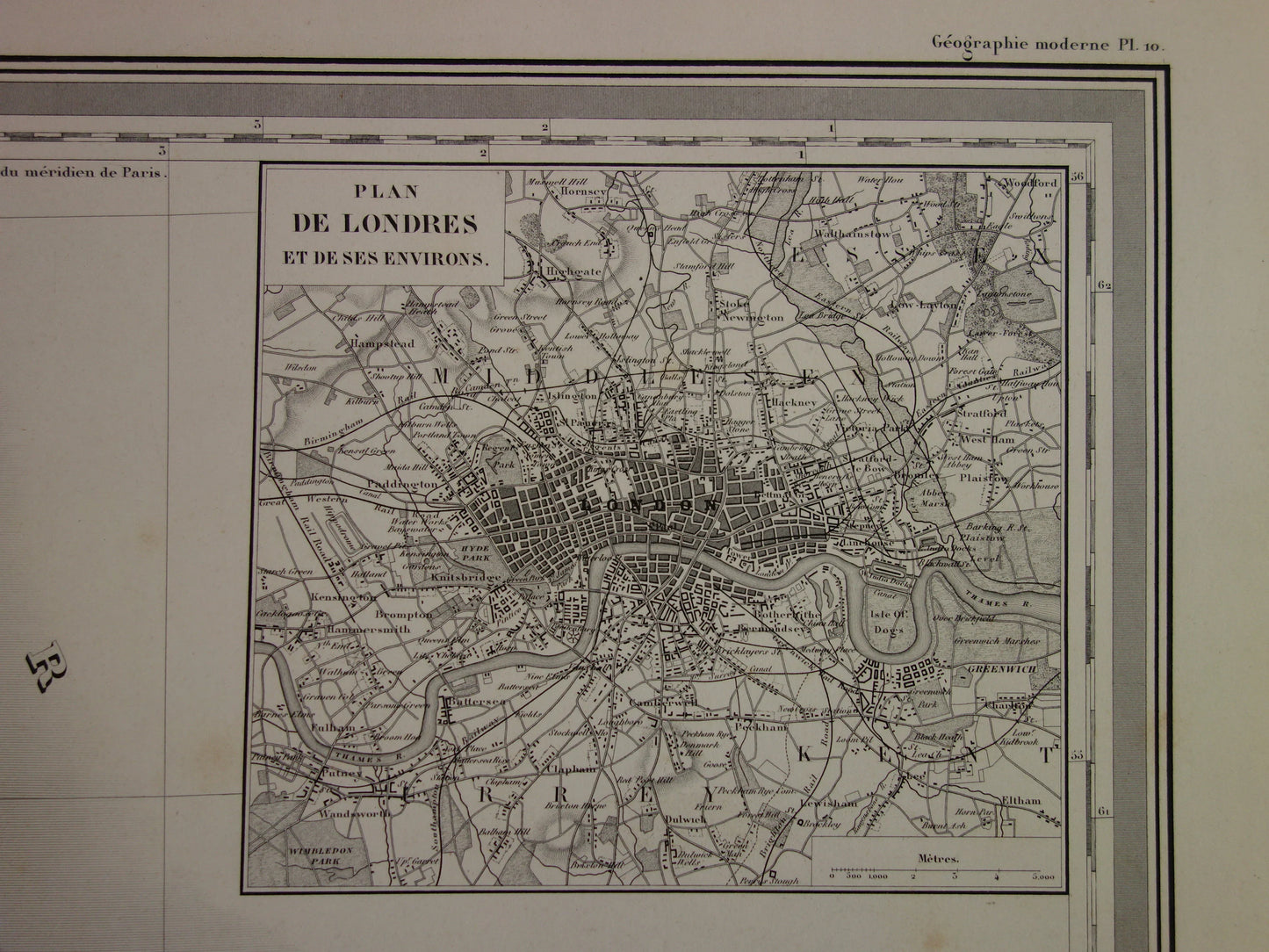 ENGELAND grote oude kaart van Engeland en Wales 1863 originele antieke landkaart London vintage poster
