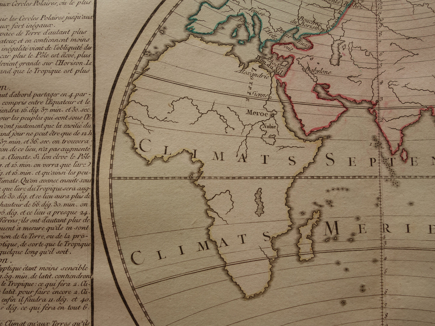 Old Map Eastern Hemisphere from 1761 Original Antique French Map Australia Incomplete Vintage World Map