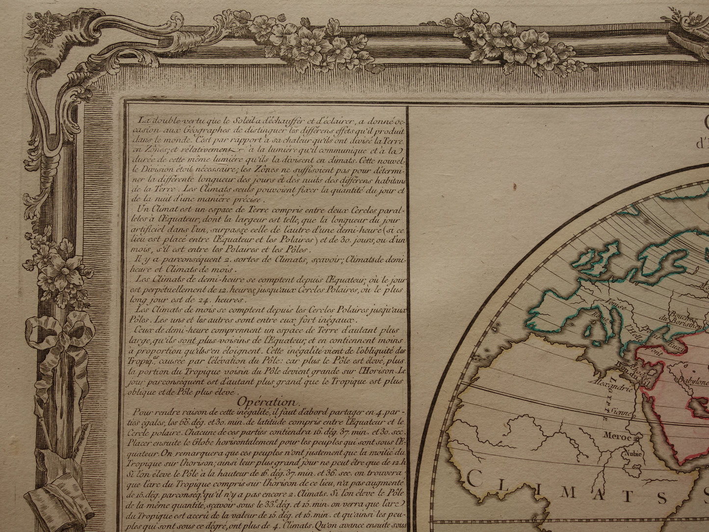 Old Map Eastern Hemisphere from 1761 Original Antique French Map Australia Incomplete Vintage World Map