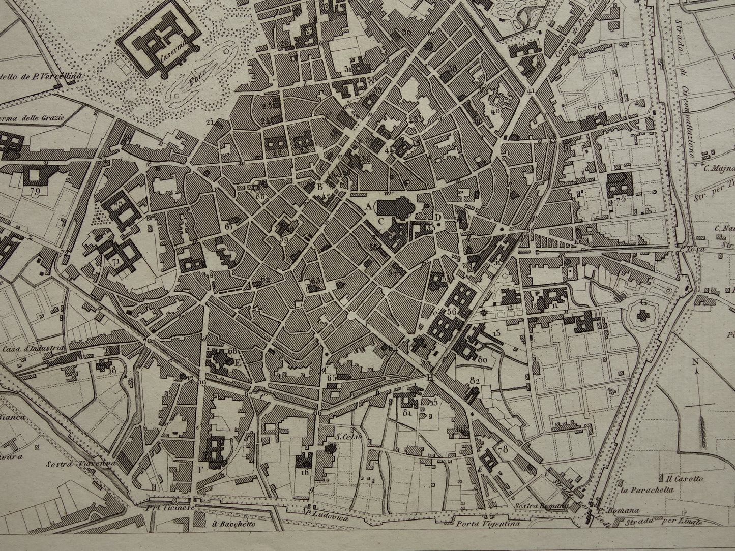 Rome and Milan Antique Map 170+ Year Old Map of Rome Milan Italy from 1849 - Original Vintage Historical Maps