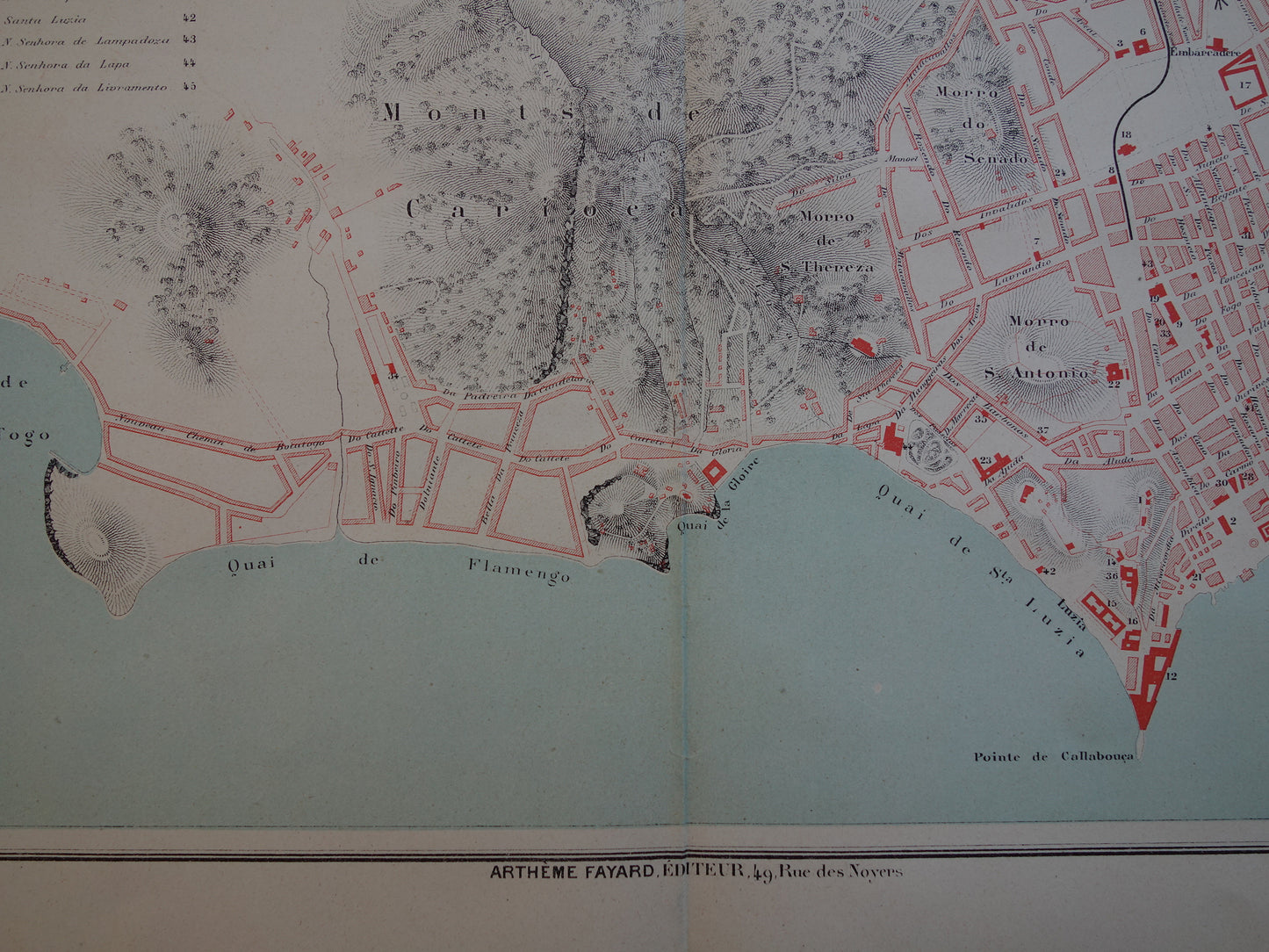 Rio de Janeiro old map of Rio Brazil from 1877 original antique map vintage maps