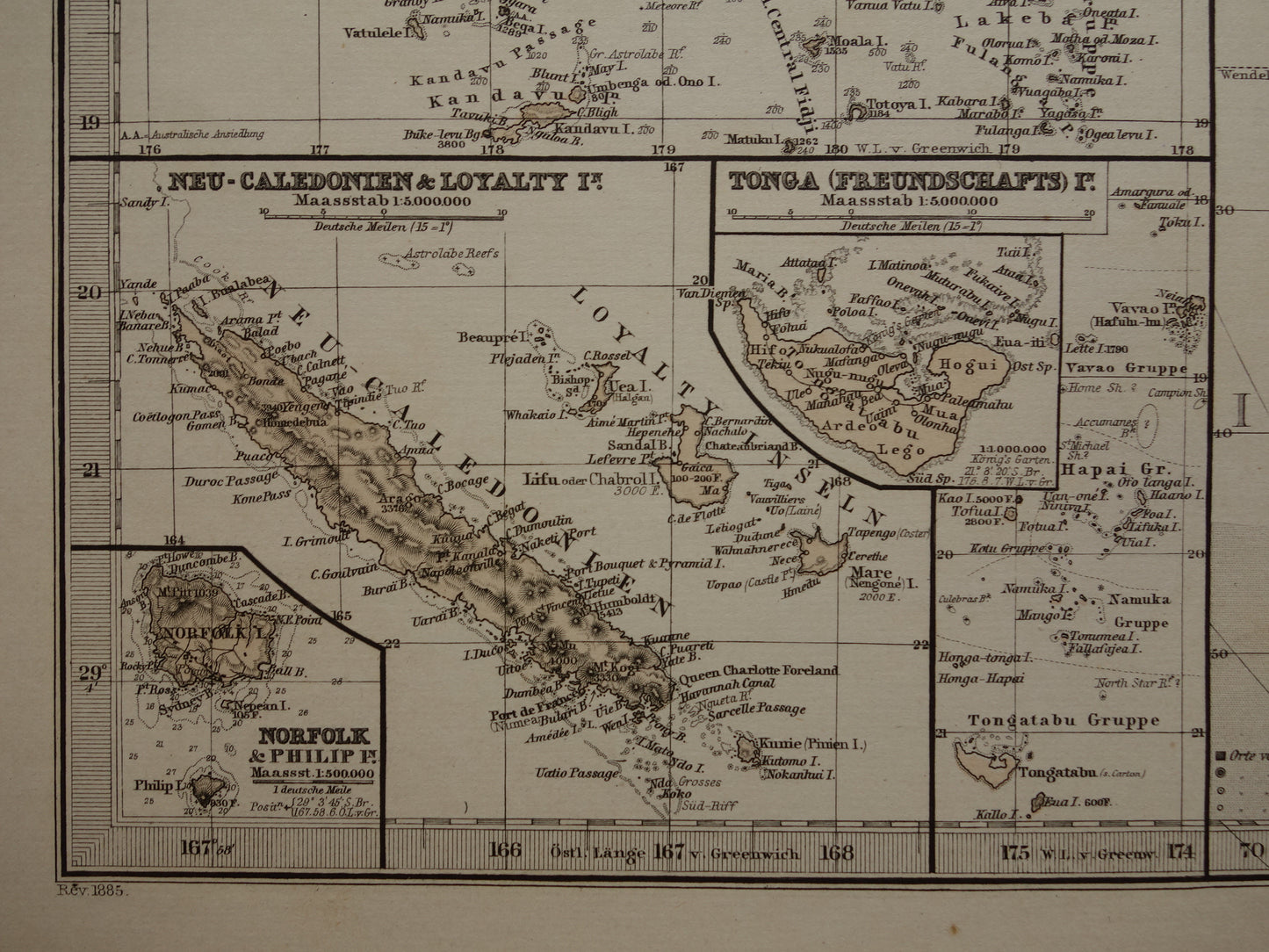 Old map of the Pacific Ocean in 1885 original antique map Australia Polynesia Indonesia Asia vintage print Pacific Ocean Pacific