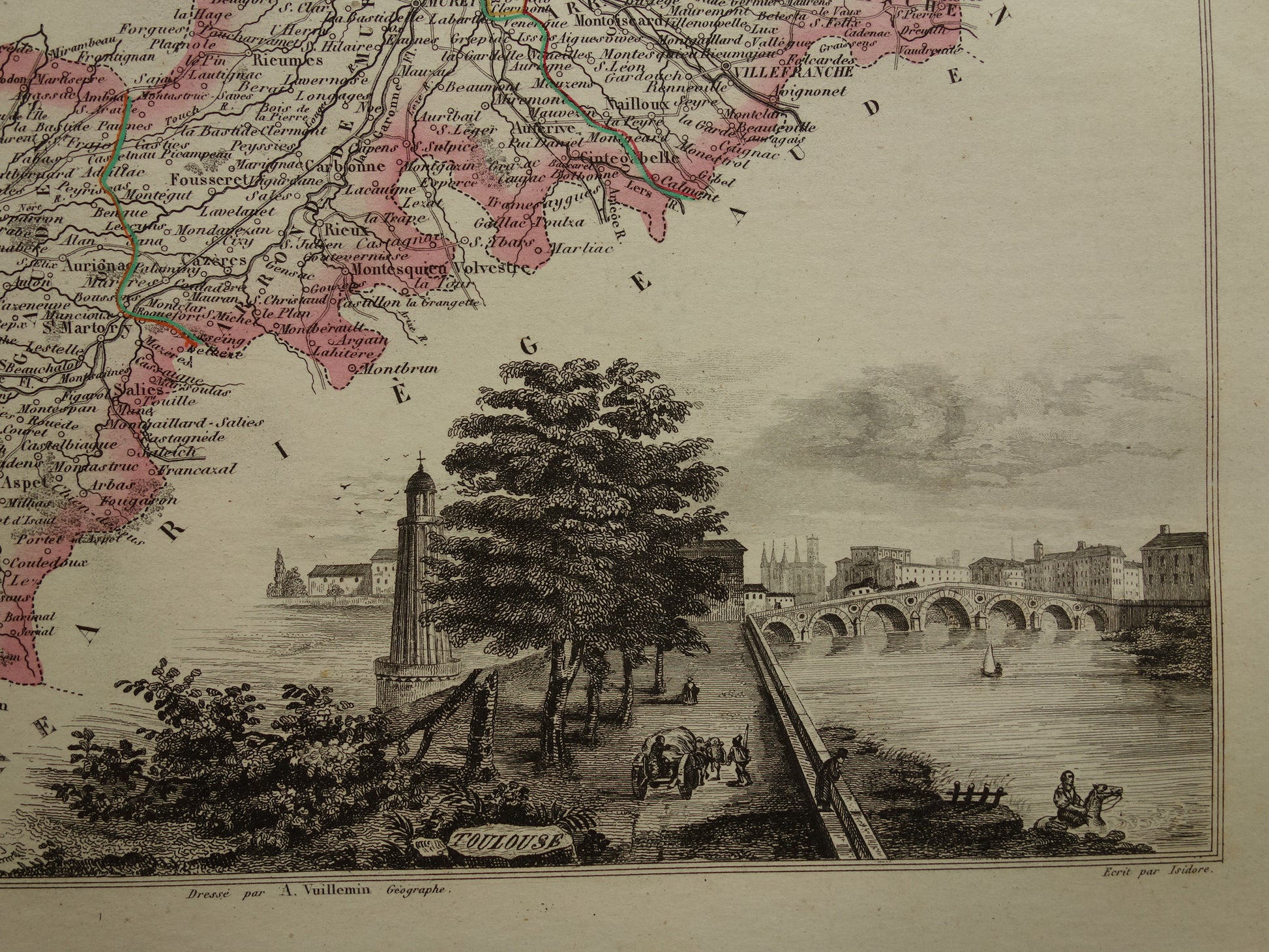 panorama van Toulouse gezien vanaf rivier