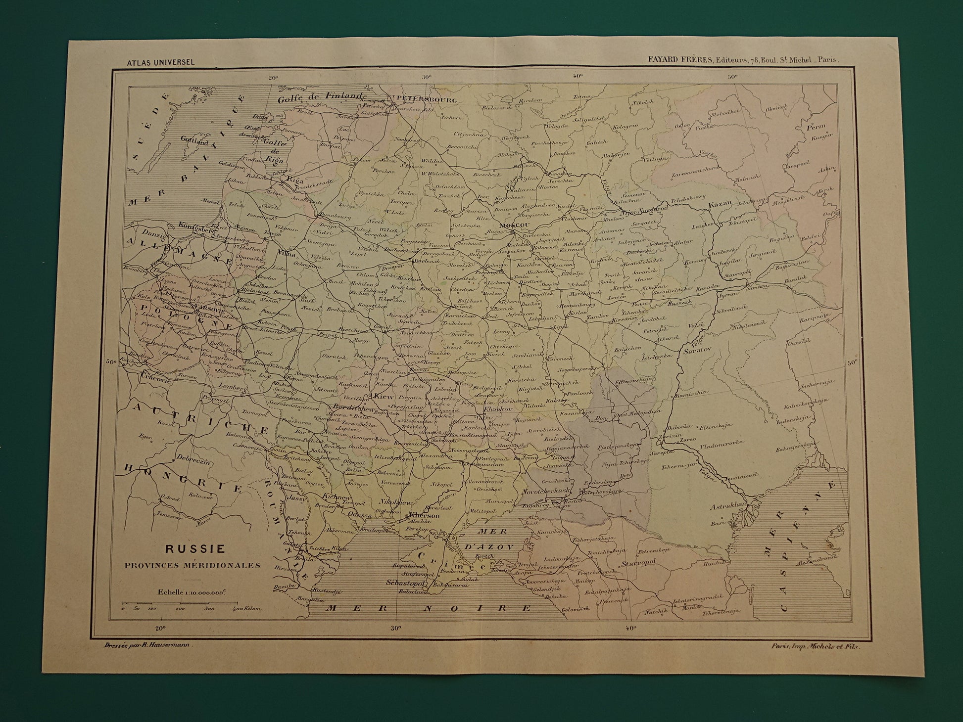 RUSLAND Oude kaart van Rusland Oekraïne Moskou uit het jaar 1896 historische landkaart Russische Rijk Europa oude vintage kaarten