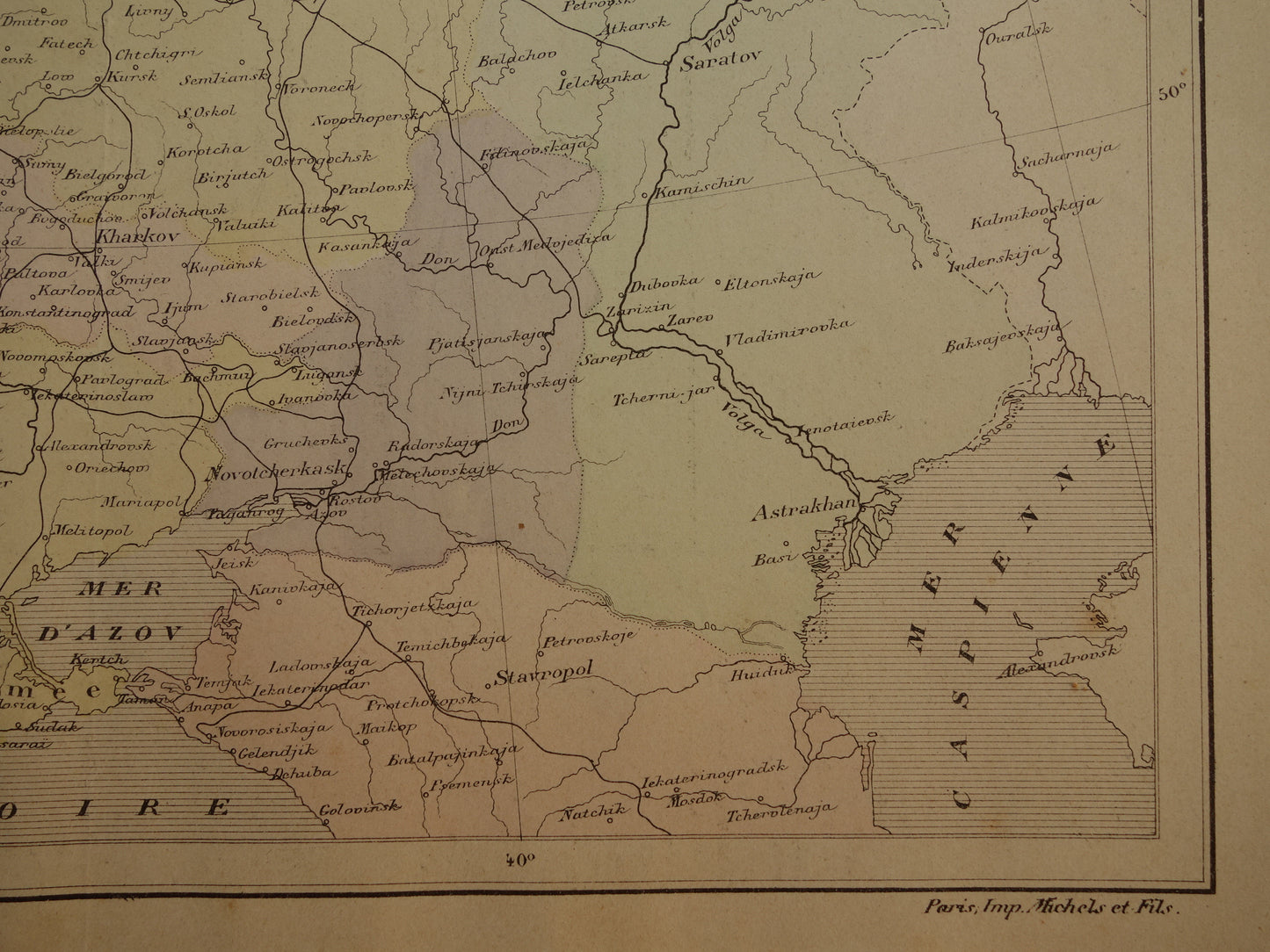 RUSSIA Old map of Russia Ukraine Moscow from the year 1896 historical map Russian Empire Europe old vintage maps