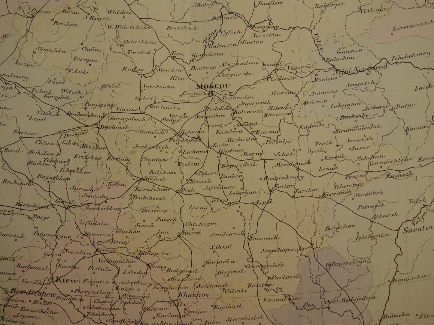 RUSSIA Old map of Russia Ukraine Moscow from the year 1896 historical map Russian Empire Europe old vintage maps
