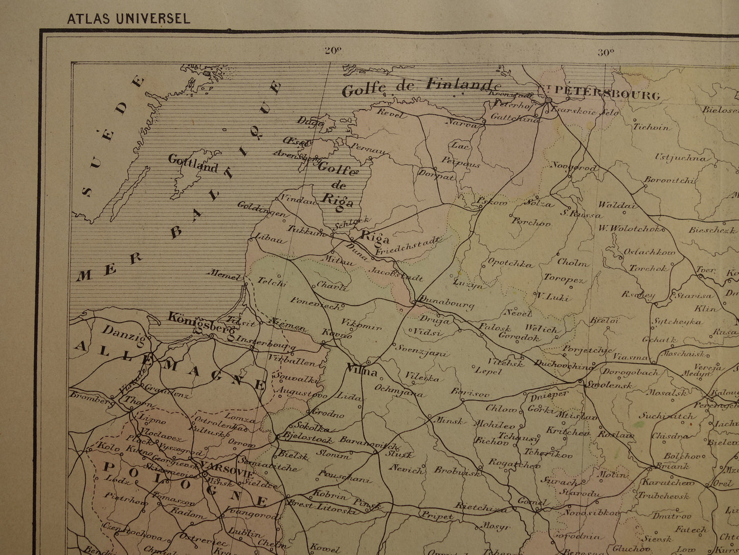 RUSSIA Old map of Russia Ukraine Moscow from the year 1896 historical map Russian Empire Europe old vintage maps