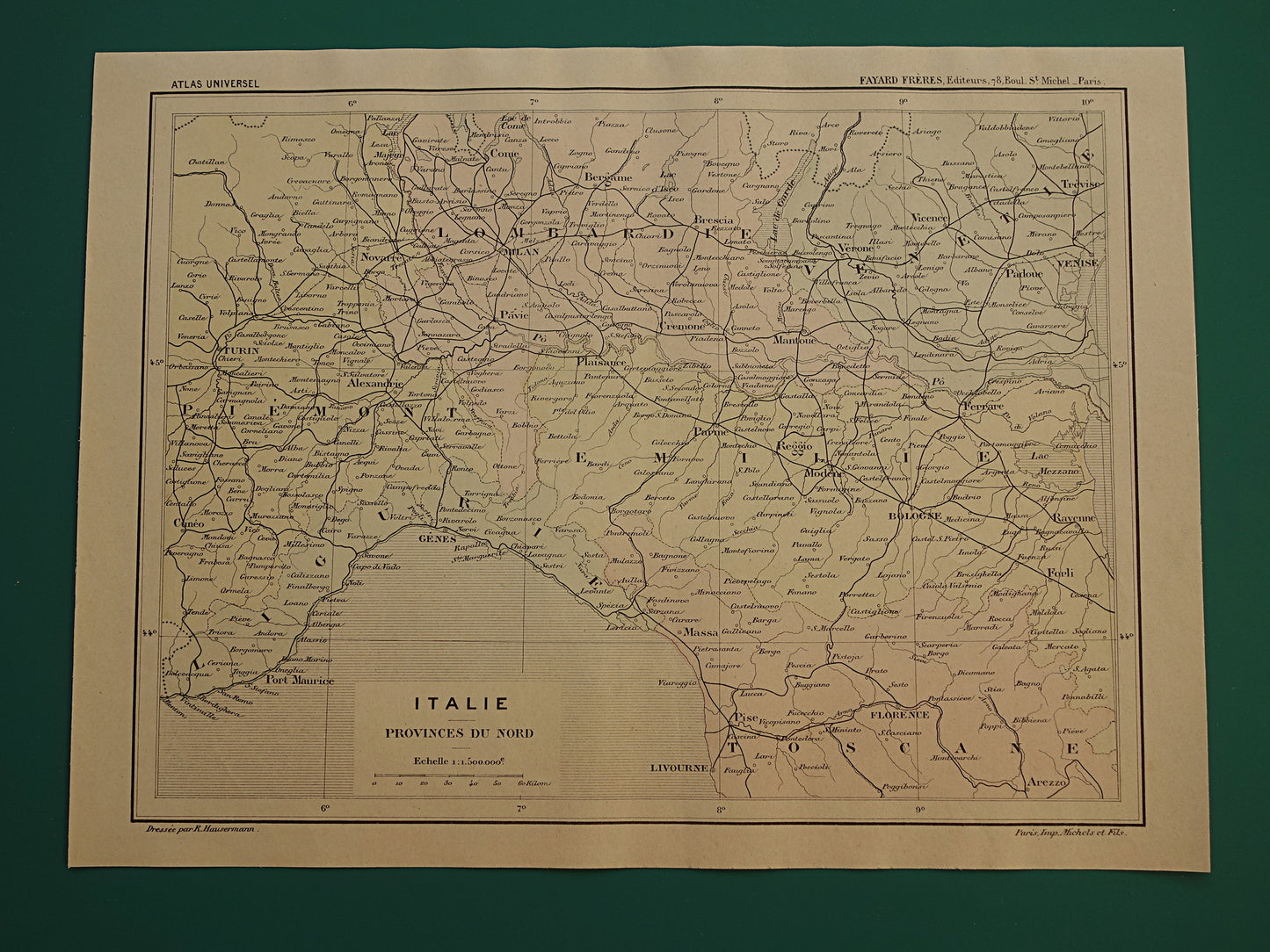 Old map of Italy historical map northern Italy old vintage maps