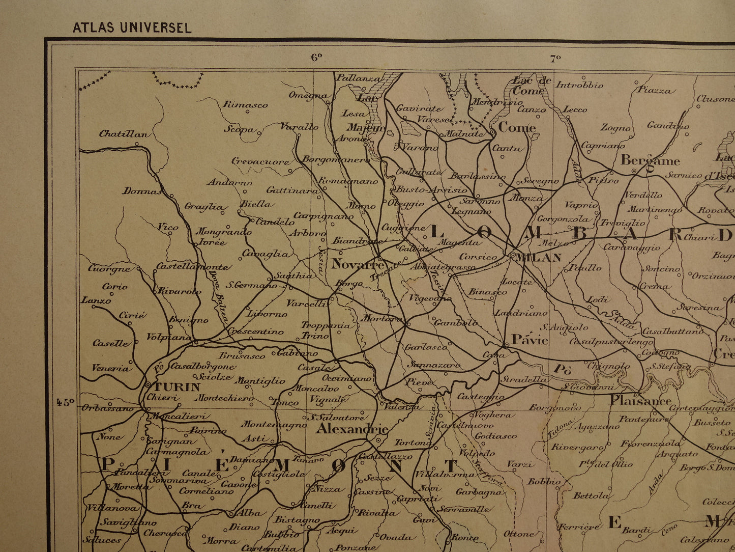 Old map of Italy historical map northern Italy old vintage maps