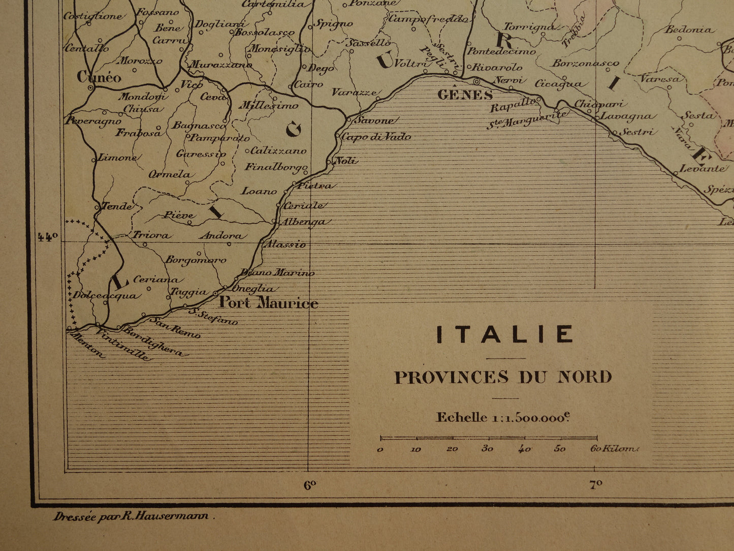 Old map of Italy historical map northern Italy old vintage maps