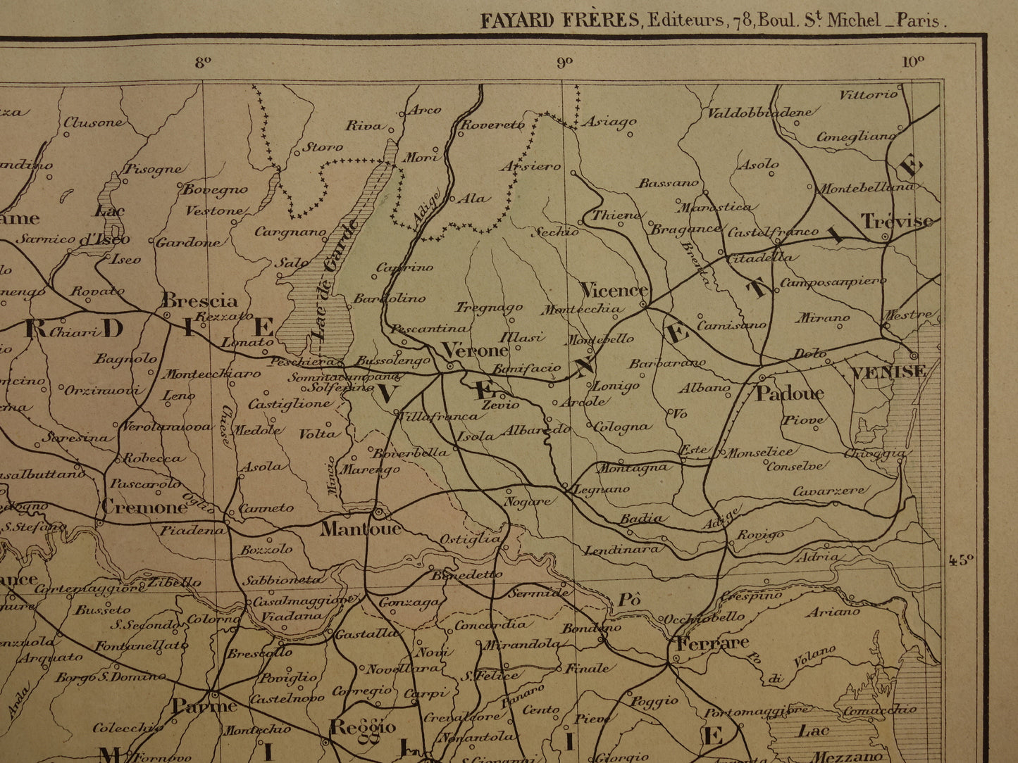 Old map of Italy historical map northern Italy old vintage maps