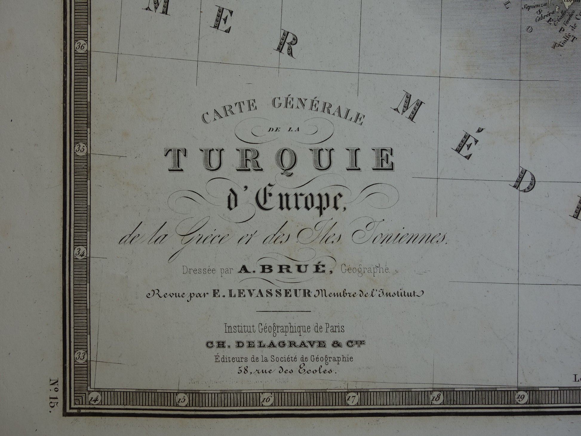 41 carte generale de la Turquie d'Europe de la Grece et des Iles Ioniennes
