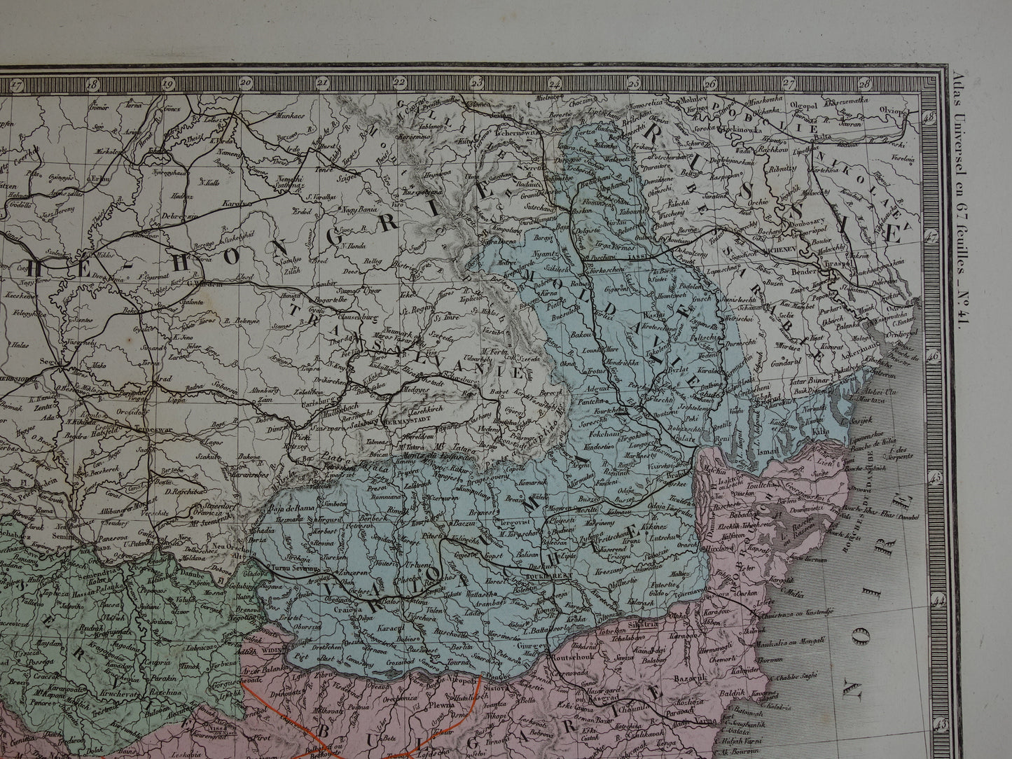 Ottoman Empire antique map of European Turkey with Balkans Serbia Greece 145+ years old map vintage historical maps
