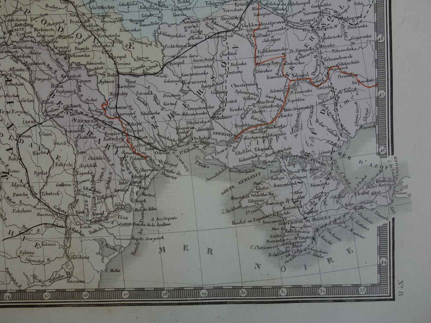Russia antique map of European Russia with Poland and Baltic States 145+ years old map vintage historical maps