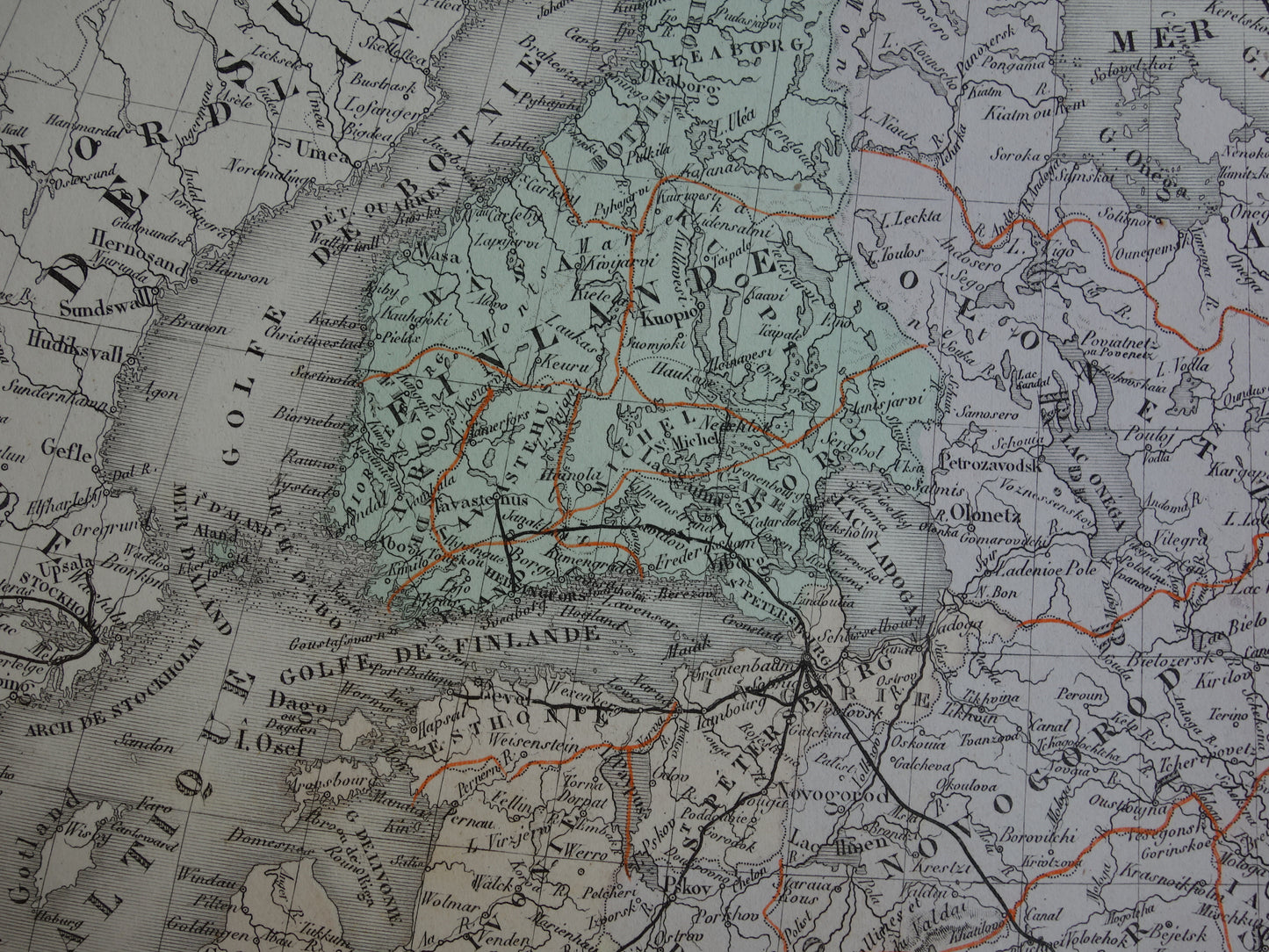 RUSSIA old map of European Russia Large antique map Poland Lithuania Ukraine vintage poster Russian Empire 1876