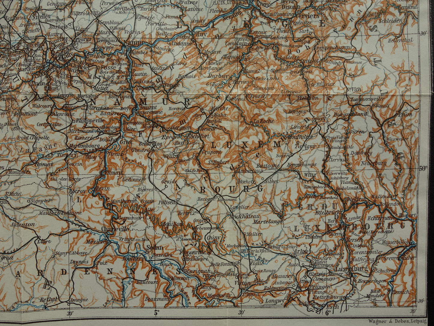 BELGIUM historical map of Belgium from 1904 small original old antique map of Belgium vintage
