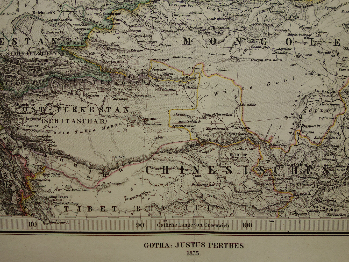 RUSSIA old map of Russian Empire Detailed antique map European and Asian Russia with date - vintage poster Siberia 1875