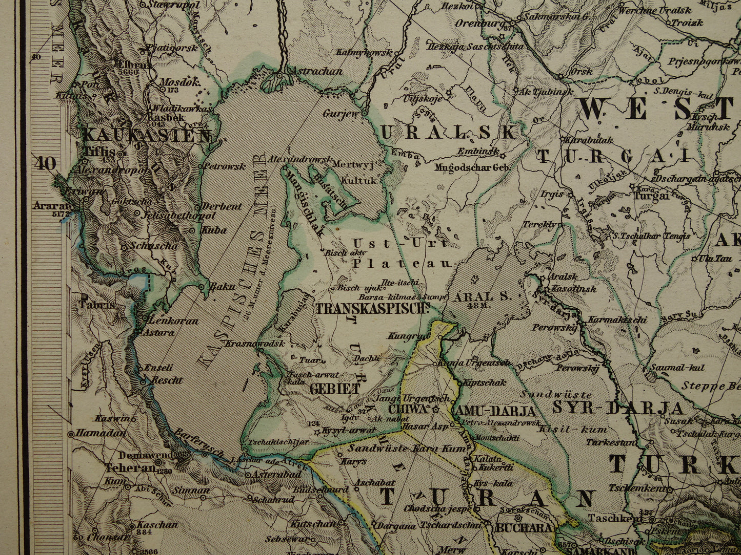 RUSSIA old map of Russian Empire Detailed antique map European and Asian Russia with date - vintage poster Siberia 1875