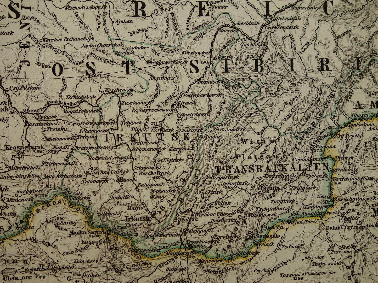 RUSSIA old map of Russian Empire Detailed antique map European and Asian Russia with date - vintage poster Siberia 1875