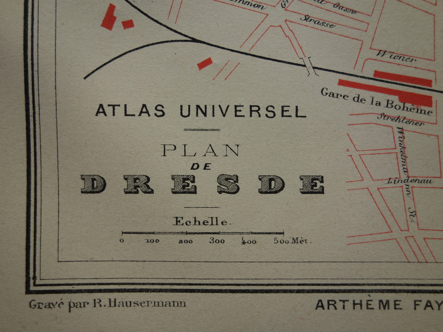 Dresden historische plattegrond kaart uit 1879