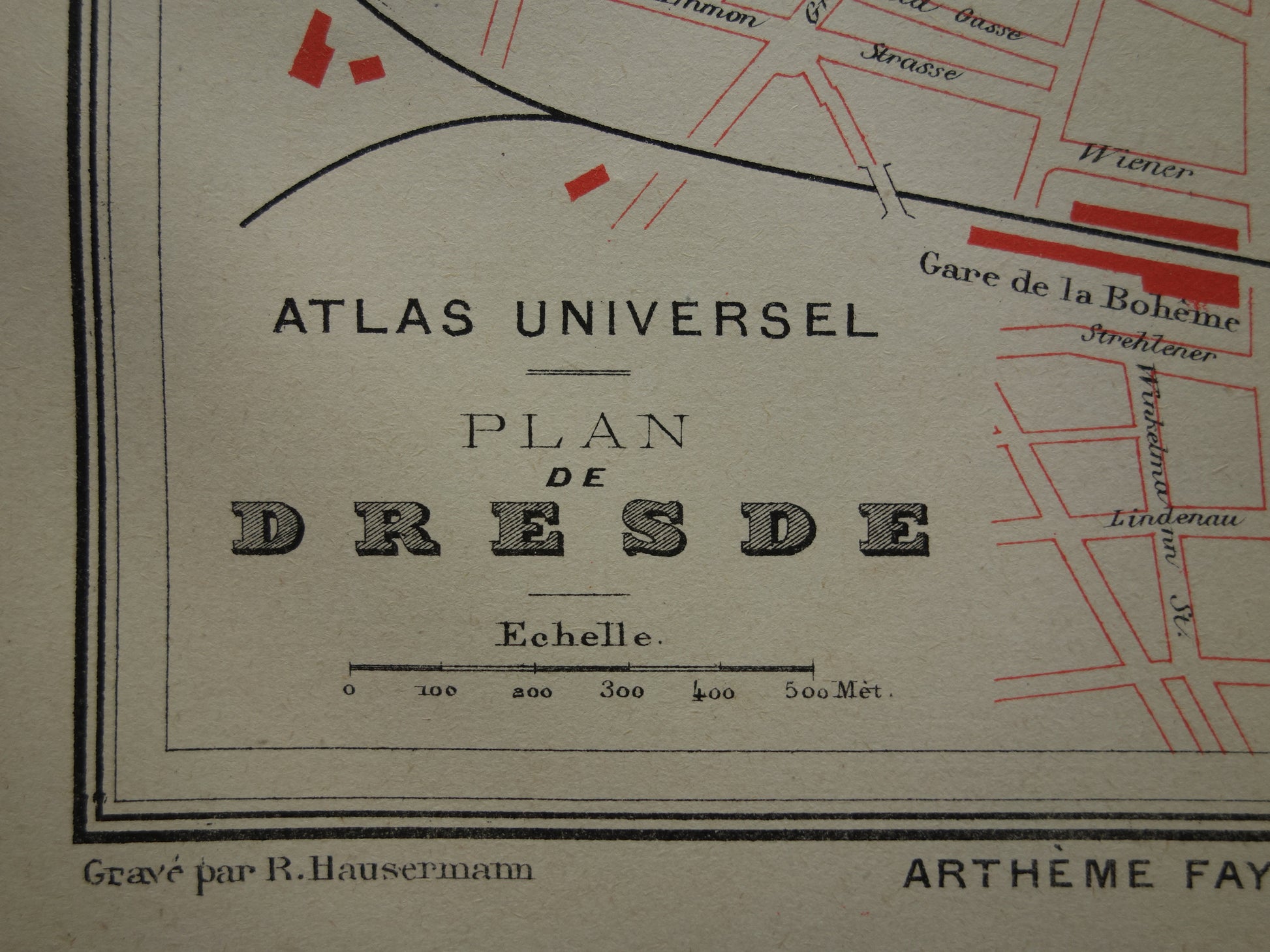 Dresden historische plattegrond kaart uit 1879