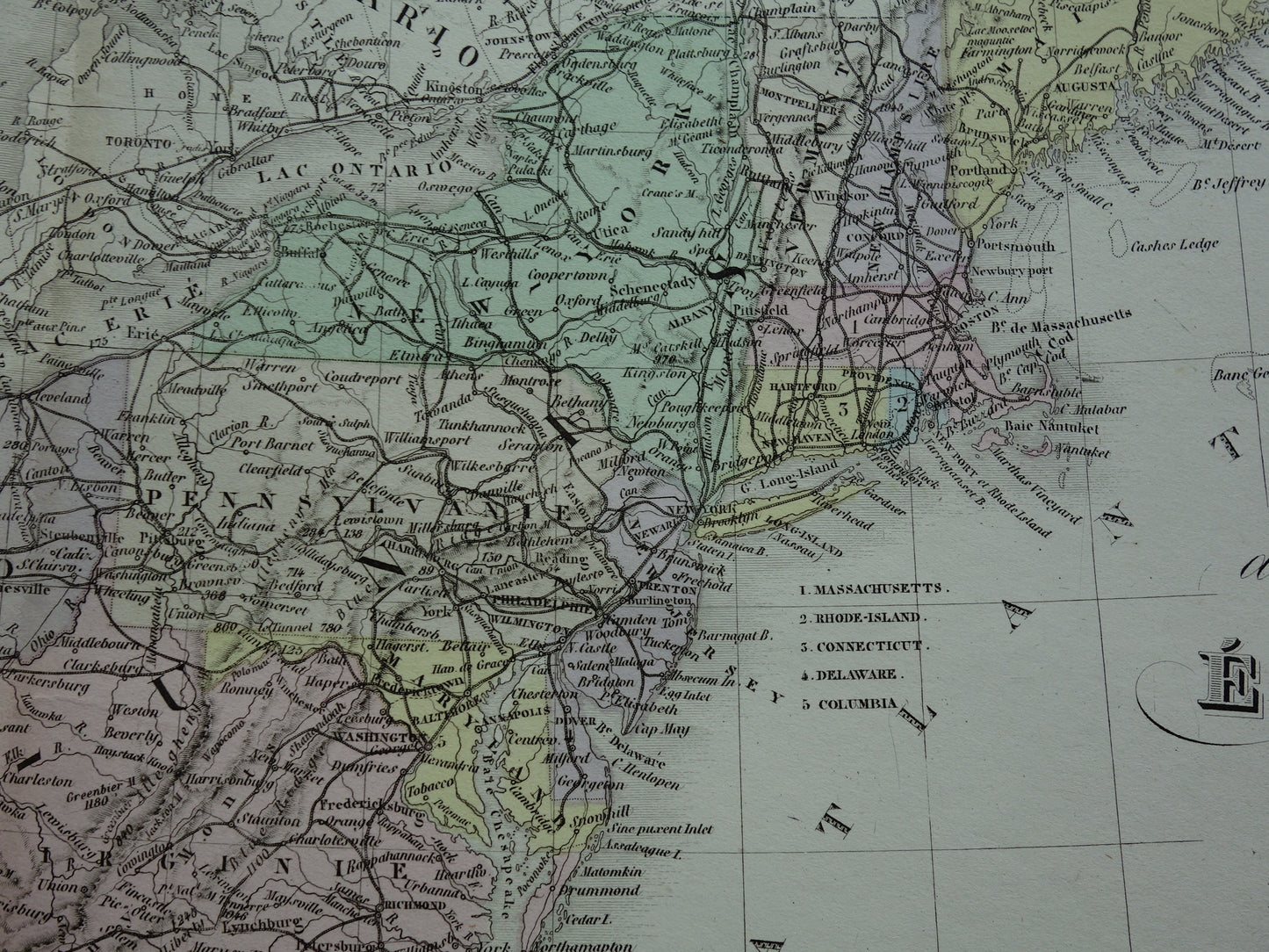 UNITED STATES antique map of USA 145+ year old map of East Coast America USA original vintage historical maps