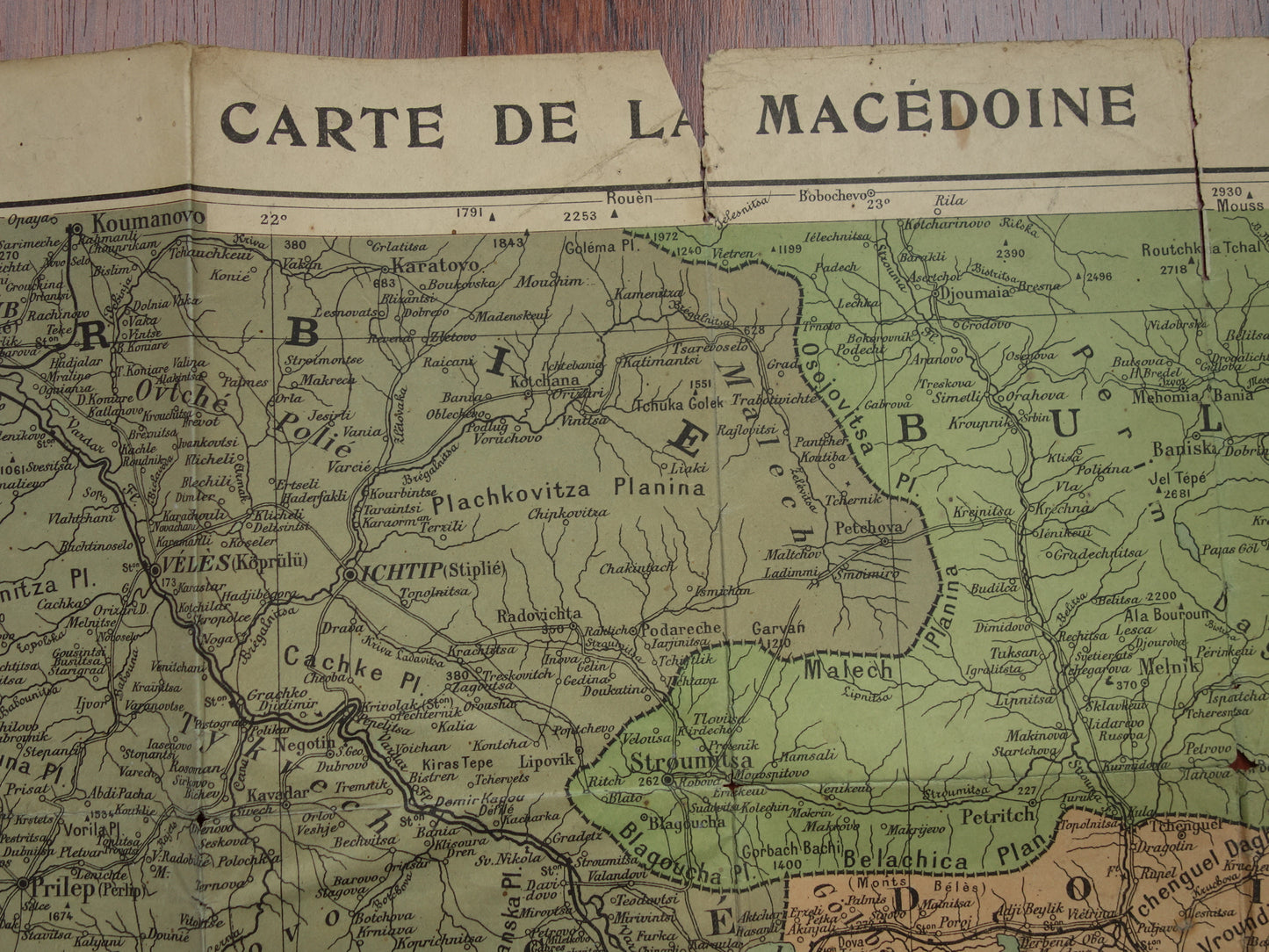 carte de la macédoine Monrocq Paris