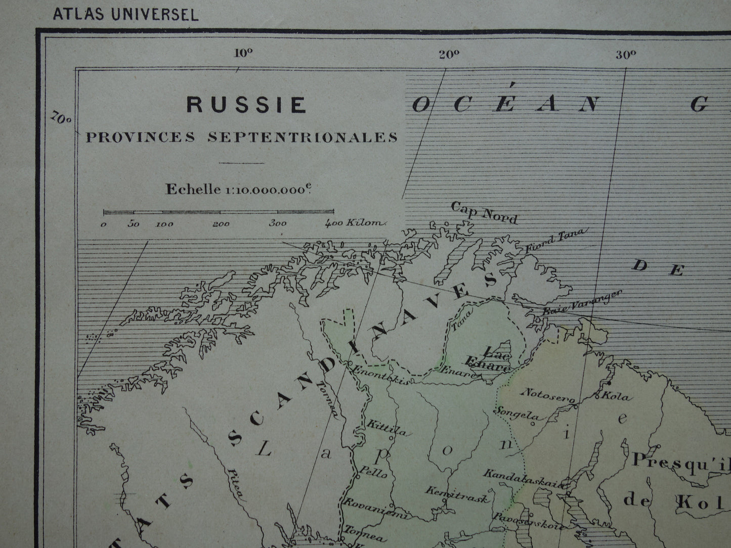 RUSSIA Old map of Barents Sea from the year 1896 historical map of northern Russia old vintage maps