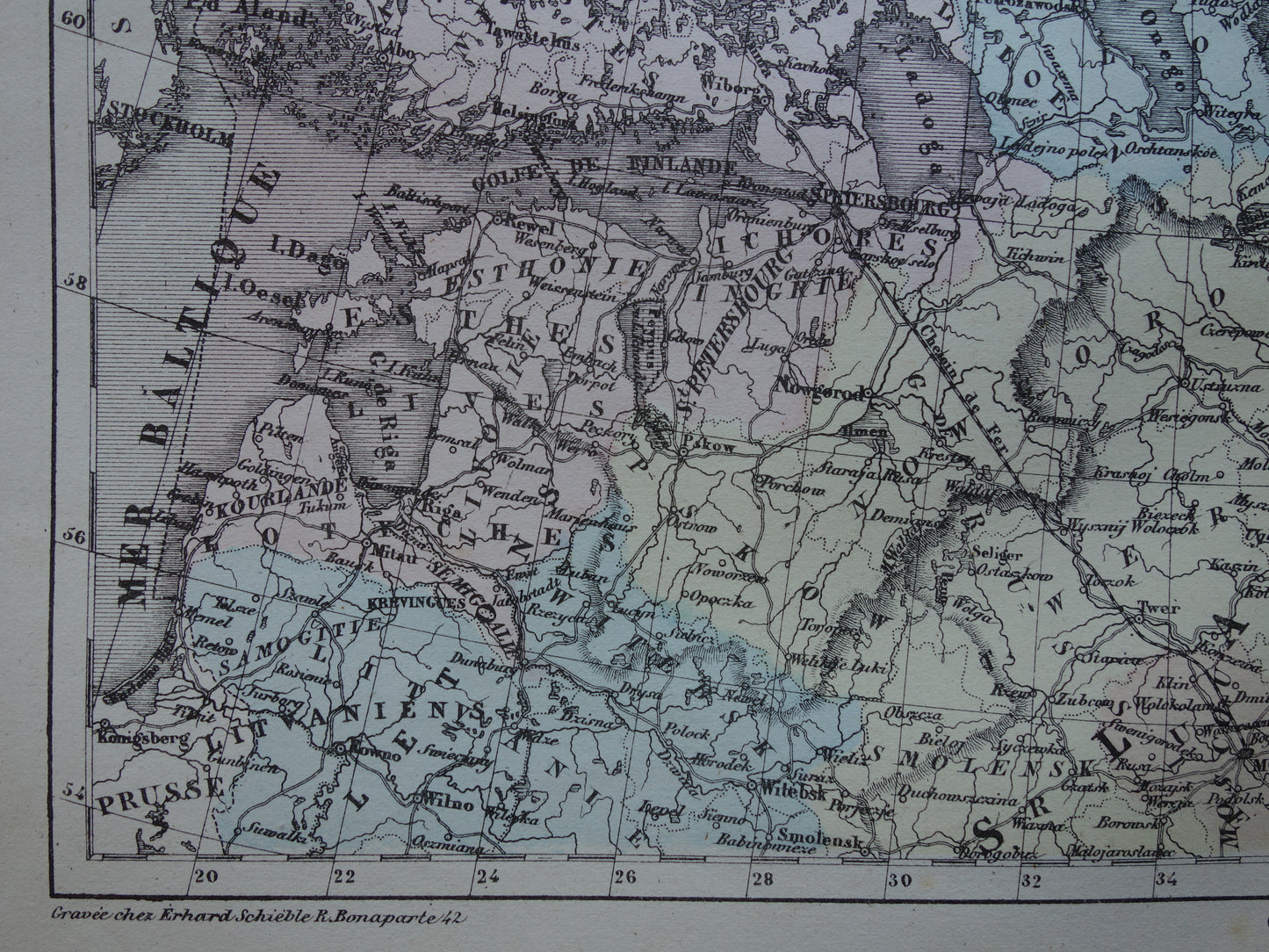 RUSSIA Old map of White Sea Finland from the year 1858 historical map northern Russia old vintage maps Barents Sea