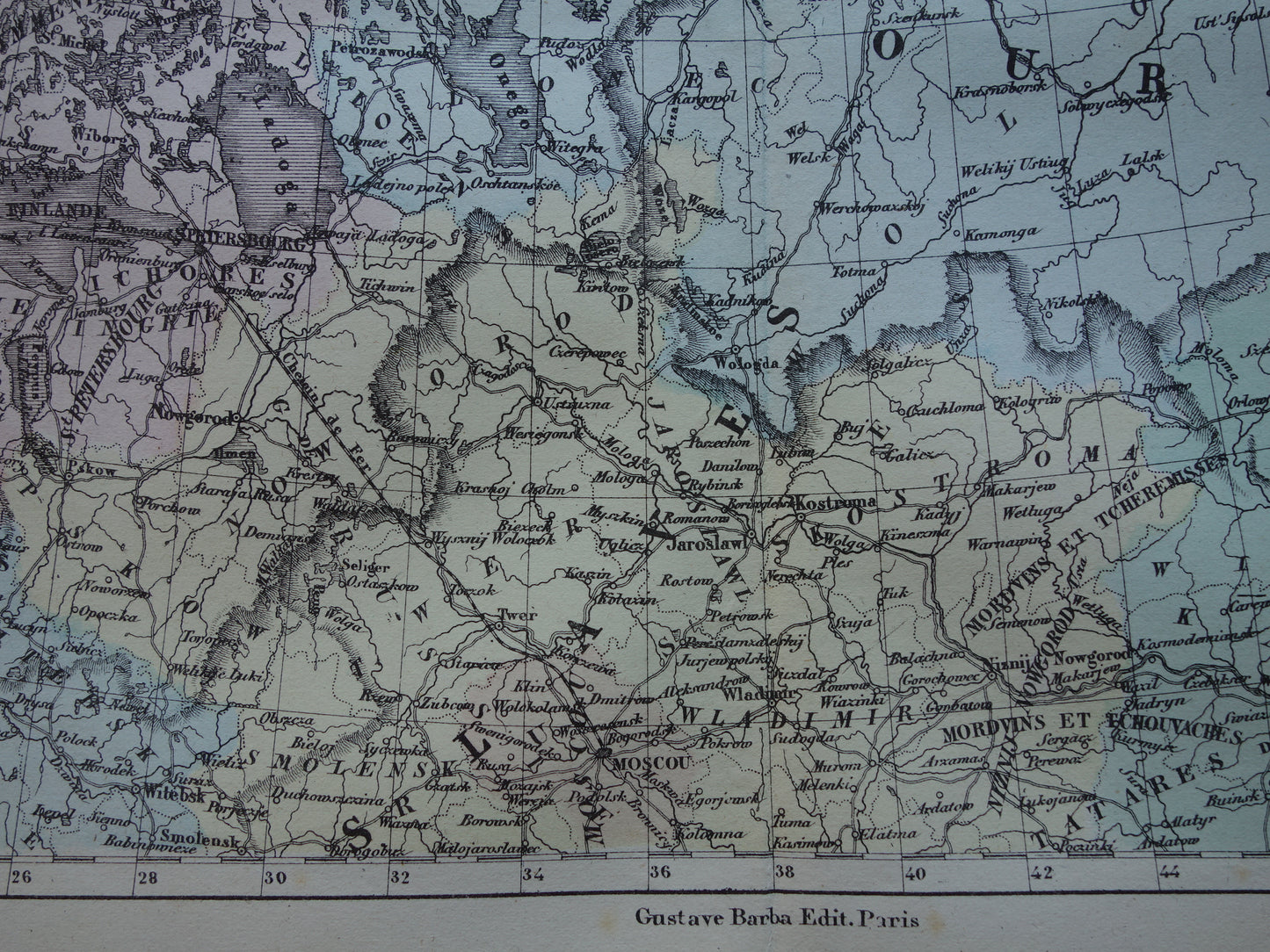 RUSSIA Old map of White Sea Finland from the year 1858 historical map northern Russia old vintage maps Barents Sea